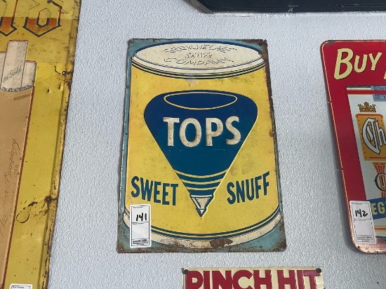 Tops Sweet Snuff Vintage Sign