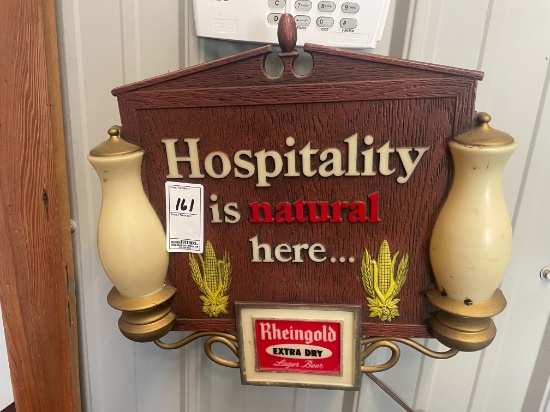 Rheingold Hospitality is Natural Here Lighted Bar Sign