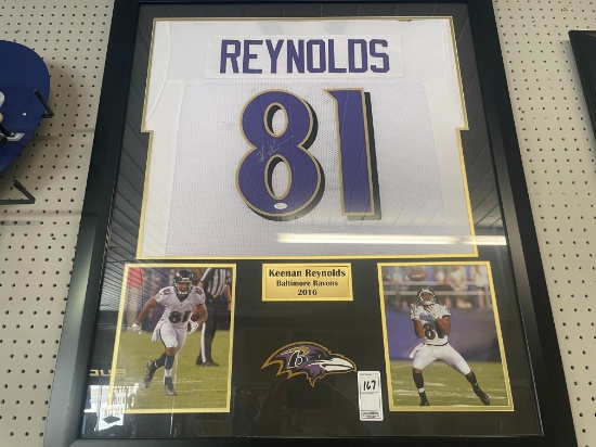 Kennan Reynolds Framed Matted Autograph Jersey JSA