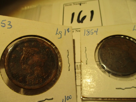 1853 and 1854 Large US 1 Cent