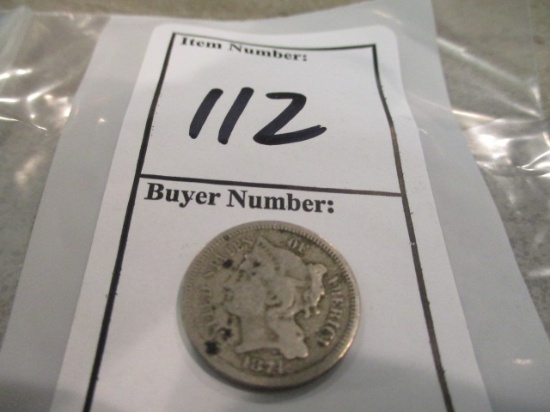 1871 3 Cent Nickel