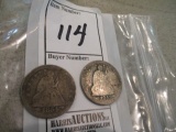 1853 and 1854 US Quarters (2)