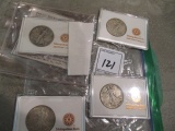 Walking Liberty Half Dollars Encased (4) TTM