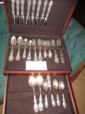 1896 Wallace “Lucerne” 56 piece Sterling Silver, no monogram set with case, 1397g