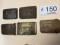 Tiffany Belt Buckles; South Dakota, Rolls Royce, Wells Fargo, Buffalo Bills, Kansas (5) HBC