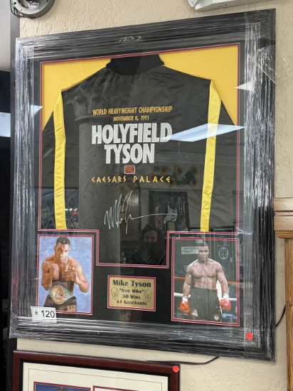 Mike Tyson Signed Commemorative Jacket (The Fight that Never Happened) Framed
