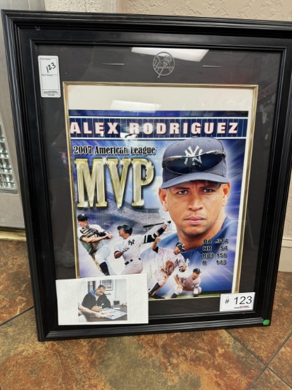 Alex Rodriguez Signed 2007 MVP Poster