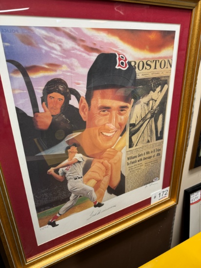 Ted Williams Signed Print