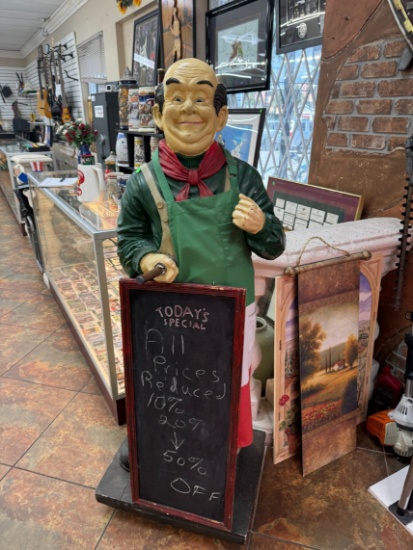 Italian Waiter 60" Figurine