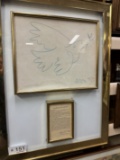 Picasso Gift of Peace Print w/ 1978 Stock Certificate