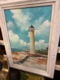 A. Sundahl Oil on Board Lighthouse