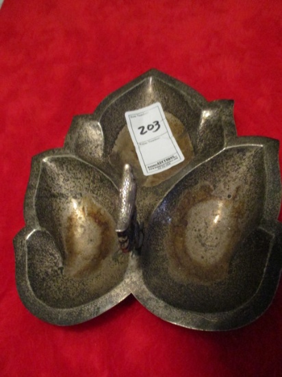 Sterling Silver Leaf Shaped Fruit Bowl 305g