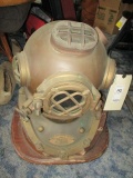 Bronze Dive Helmet w/ Stand US Navy 8/29/41