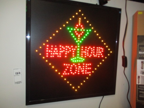 Happy Hour Zone LED Sign