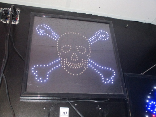 Skull and Crossbones LED Sign