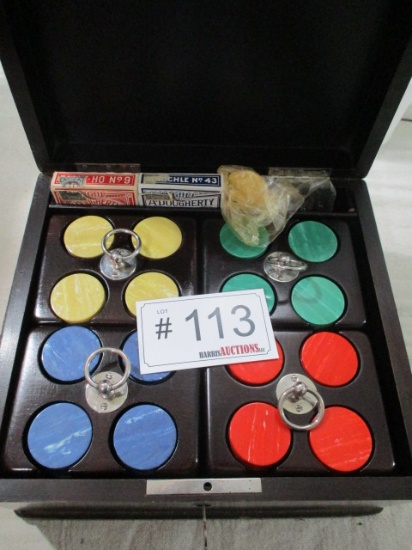Vintage Poker Chips and Cards