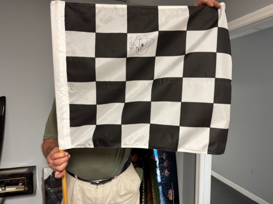 Dale Earnhardt Signed Checkered Flag