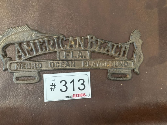 American Beach Fl Metal Collectible Plate