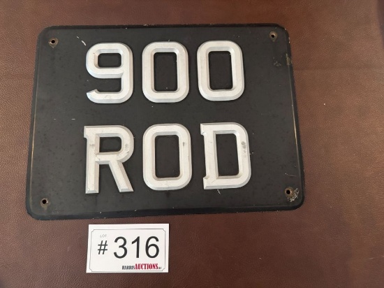 Original British License Plate