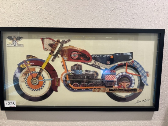 Alex Zeng Motorcycle Collage 48"x24"