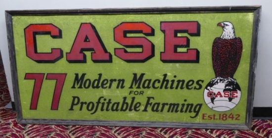 1930's Era CASE Farm Equipment Refletive Sign