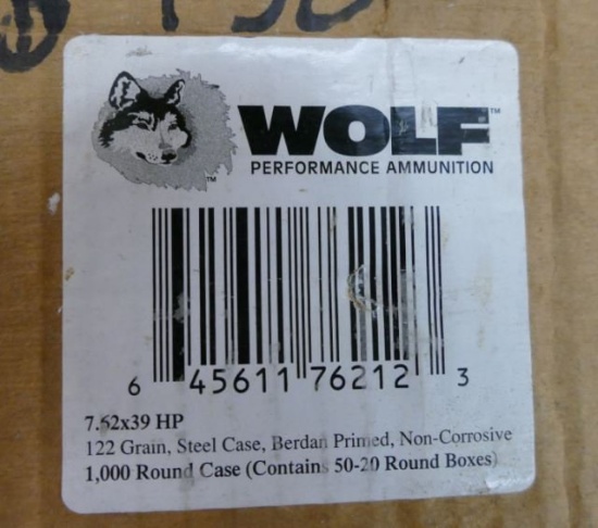 1,000 round Case of Wolf 7.62x39