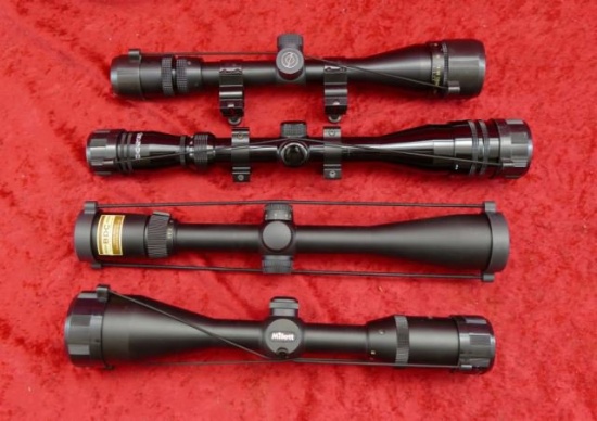 Lot of 4 Rifle Scopes