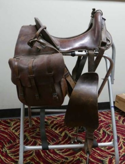 Early US McClellan Saddle & Saddle Bags