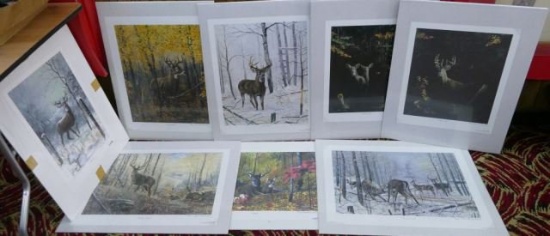 Lot of Charles Denault Whitetail Prints