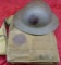 --WWI 27th Div Painted Dough Boy Helmet & Gas Mask
