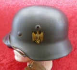 Excellent German WWII M35 Double Decal Helmet
