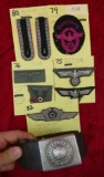 Grouping of Nazi Ribbons Uniform Eagles, etc