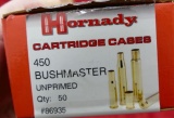 Lot 450 Bushmaster Bullets, Brass & Reloading Dies