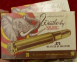 3 Boxes of Weatherby 378 WBY Magnum Ammo
