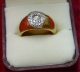 Mens18k Gold & Diamond Ring