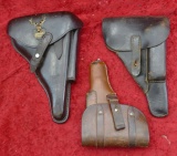 Lot of 3 WWII Era German Holsters