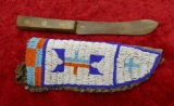 Beaded Native American Knife Sheath