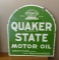 Double Sided Quaker State Motor Oil Enamel Sign