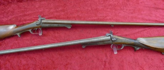 Pair of 16 ga Belgium Pin Fired Dbl Bbl Shotguns