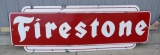 Large 8 1/2 ft Enamel Firestone Sign