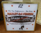 Harley Davidson Spark Plug Advertising Clock