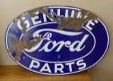 2 Sided Oval Ford Enamel Sign