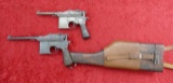 Pair Mauser Broom Handle Pistols