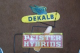 Vintage Metal Seed Corn Signs