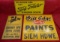 Lot of 3 Hard Board Advertising Signs