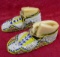 Pair of Plains Fully Beaded Child's Moccasins