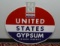 Metal United State Gypsum Double Sided SIgn