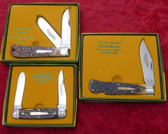 Set of 3 Sterling Silver Remington Bullet Knives
