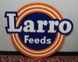 LARRO FEEDS 1 Sided Enameled Sign
