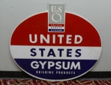 Metal United State Gypsum Double Sided SIgn